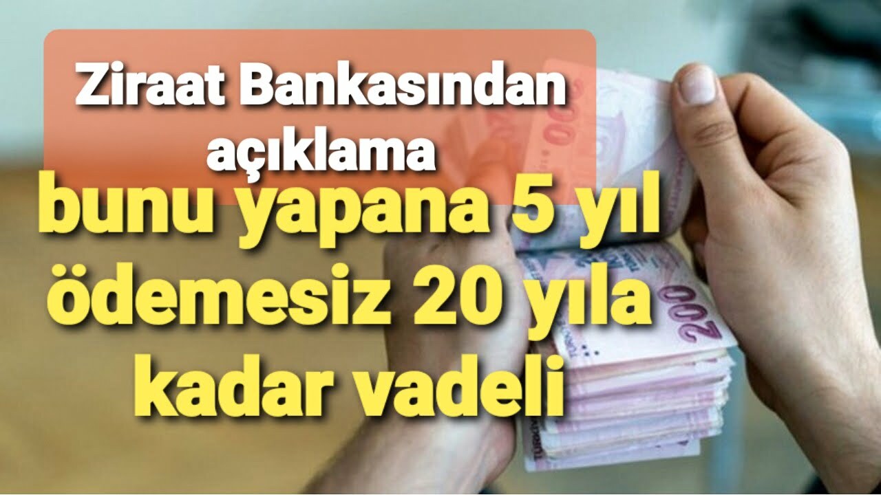 5 YIL ÖDEMESİZ 10-20 YIL VADELİ KREDİ..
