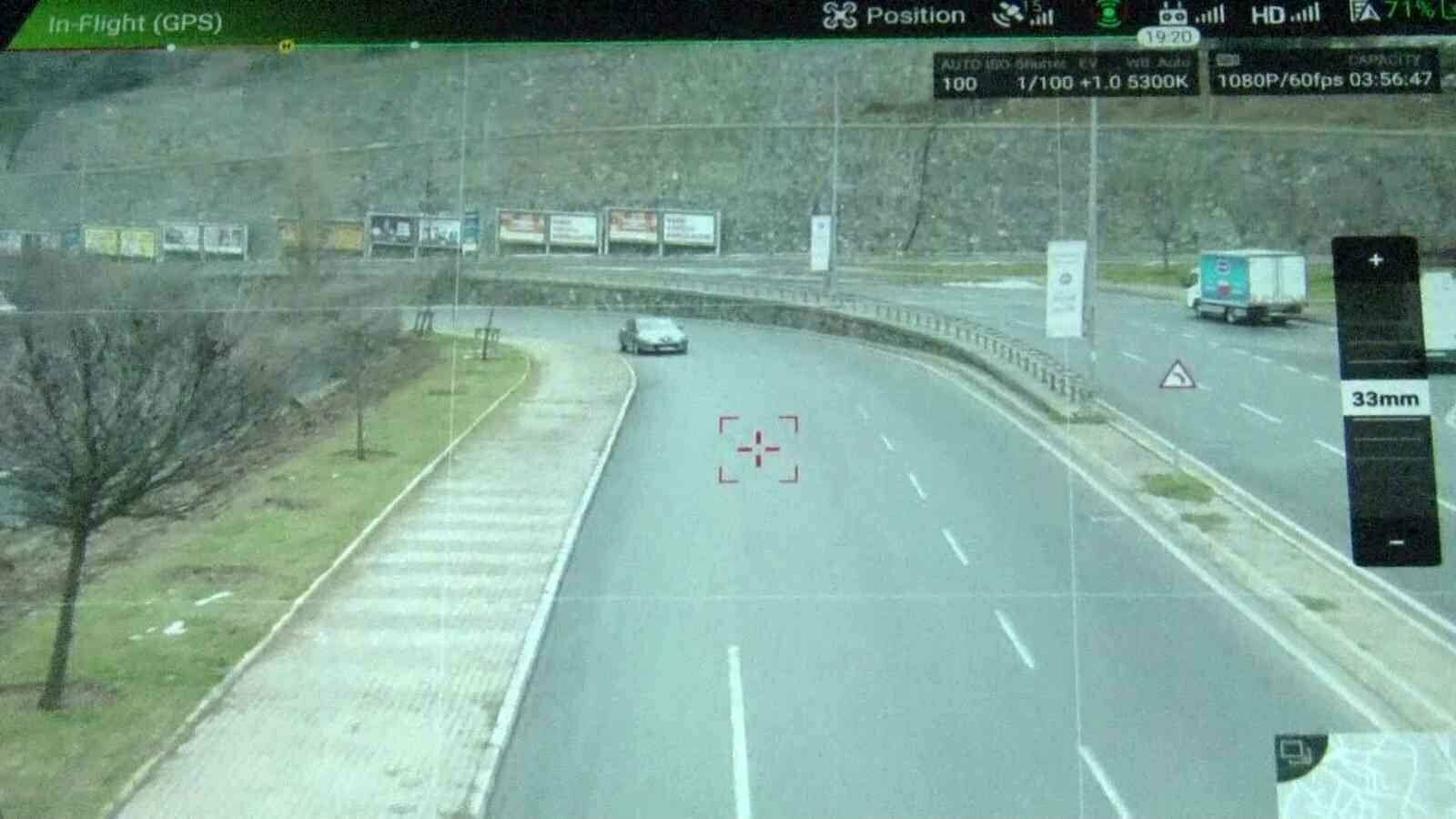 Sarıyer’de dron destekli trafik denetimi