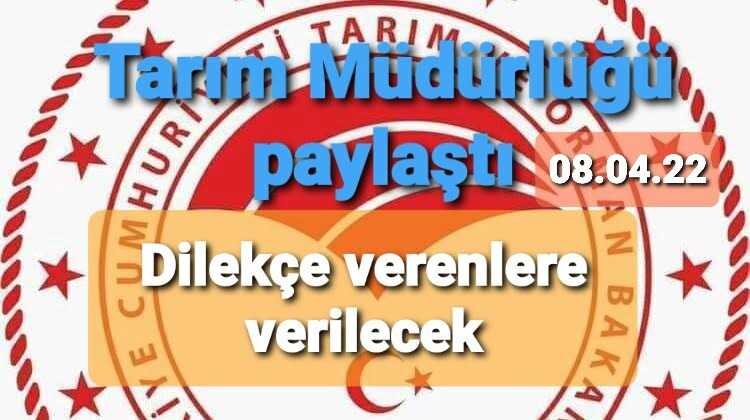 TARIM MÜDÜRLÜĞÜ DİLEKÇE ÖRNEĞİNİ PAYLAŞTI..