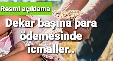 Dekar başına 24 TL ödenecek