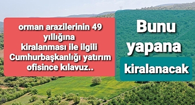 Orman arazilerinin 49 yıllığına kiralanması