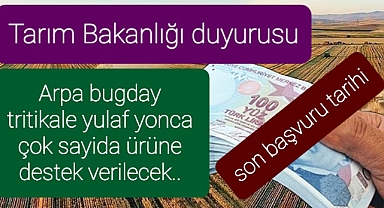 Tarım ürünlerine destek..şartları neler?