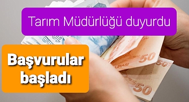 Tarım Müdürlüğü prim ödemesi için başvuruları bekliyor