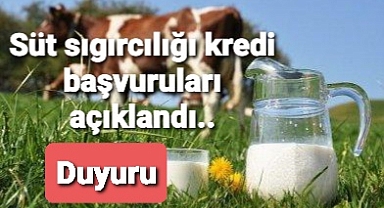 Süt sığırcılığına destek kredisine başvuru şartları