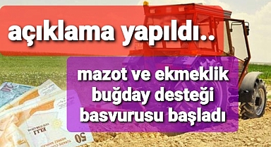 Çiftçilere mazot ve ekmeklik buğday