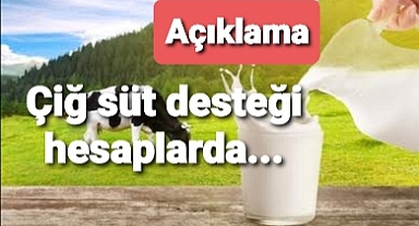Çiğ süt destekleri hesaplara yattı..