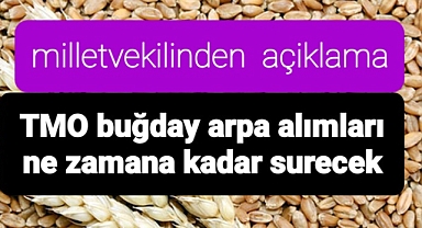 TMO alımlarının ne kadar süreceğini açıkladı
