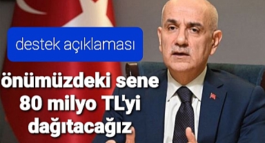 Bakan Kirişçi önümüzdeki yıl 80 milyon lirayı dağıtacağız