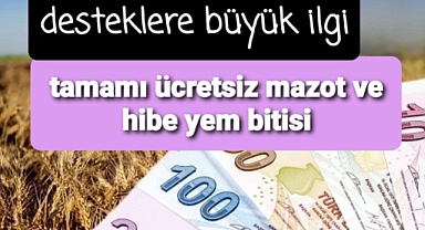 Çiftçilere tamamı hibe mazot ve hibe yem bitkisi büyük ilgi çekti...