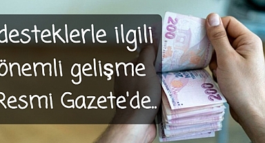 Kırsal kalkınma destekleri Resmi Gazete'de