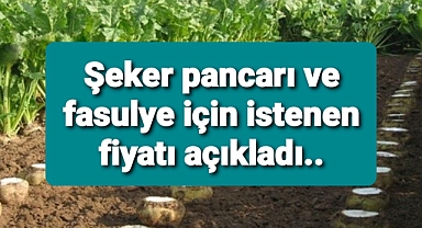 Şeker pancarı ve fasulye için fiyat verdi