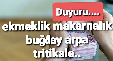 Üreticilere hibe hububat tohumu