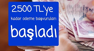 2500 TL'ye kadar ödeme almak için başvurular başladı