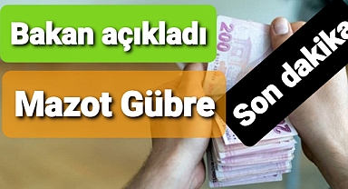 Bakan Kirişçi mazot ve Gübre desteğiyle ilgili tarih verdi.