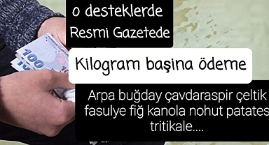 Çiftçilere ürettikleri üründe kilogram başına ödeme..