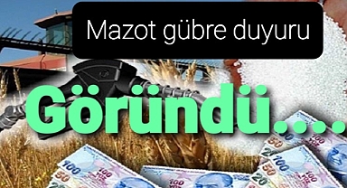 Mazot gübre desteği açıklaması
