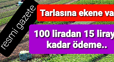 Organik tarım için ödeme miktarları da belirlendi.