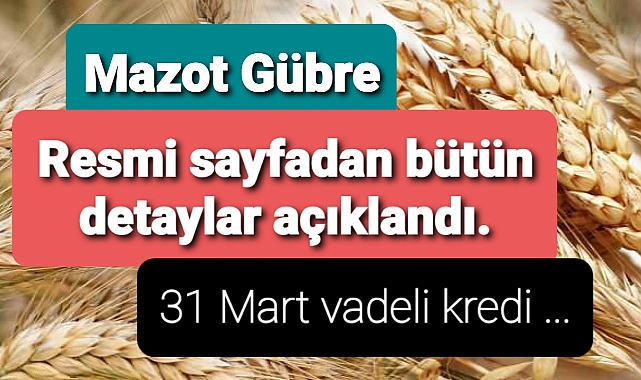Mazot gübre ile ilgili tüm detaylar bu acıklamada