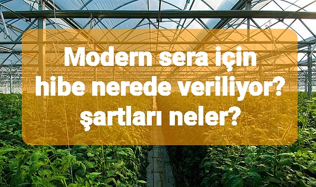 Modern bir sera kurmak için hibe alabilir miyim?