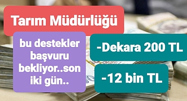 Hayvancılık ve tarımsal destekler için başvuru çağrısı