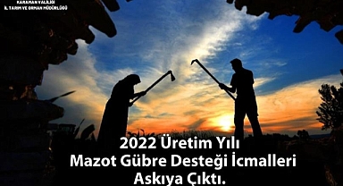 Mazot Gübre Desteklemesi bir ilde daha...