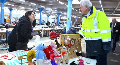 Organik ürünler ve kadınların el emekleri aynı pazarda..