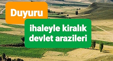 Tarımsal ürün arazi kiralama ihalesi