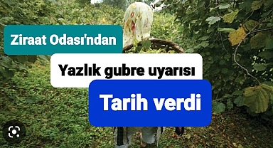 Yazlık gübre uyarısı..