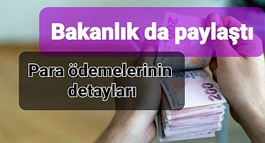 Bakanlık para ödemelerinin detayını paylaştı