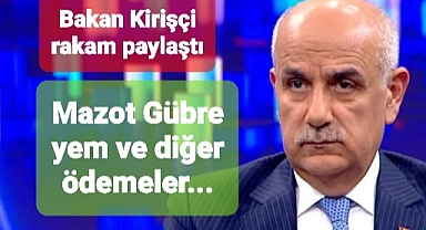 Tarım ve Orman Bakanı rakam paylaştı
