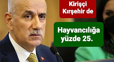 Bakan Kirişçi hayvancılığa yüzde 25 destek veriyoruz