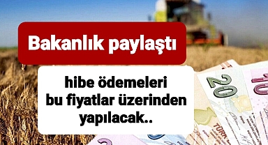 Bakanlık hangi fiyatlara göre hibe ödemesi verileceğini paylaştı..