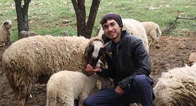 Devlet desteğiyle aldığı 39 koyunla hayvancılığa başladı