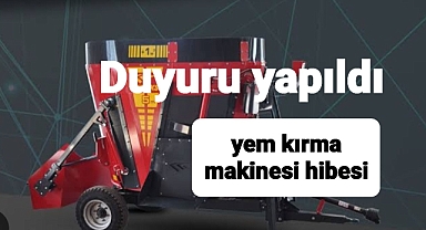 Çiftçilere hibe yem karma makinesi verilecek..