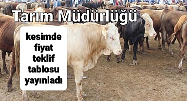 Şarta bağlı kesimlerde fiyat teklif tablosu yayınladı