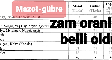 Hangi ürüne ne kadar mazot ve gübre ödemesi yapılacak belli oldu