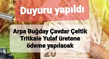 Tarlasında bu ürünleri ekenlere para ödemesi yakında..