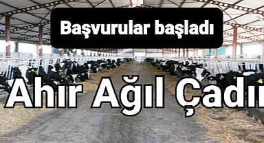 %100  hibe ahır, ağıl, çadır başvuruları başladı..