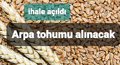 Arpa tohumu alımı için ihale açıldı