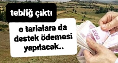 ÇKS kaydı olmayan tarlalara taahütname ile destek ödenesi