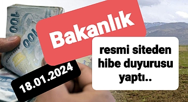 Bakanlık'tan tarım ve hayvancılık hibesi almak isteyenlere duyuru