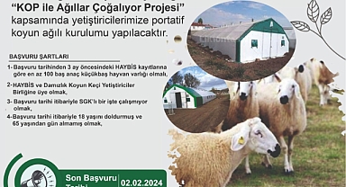 Koyun ağılı isteyenlere çağrı yapıldı