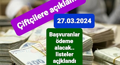 Duyuru yapıldı başvuran Çiftçiler yakında paralarına kavuşacak