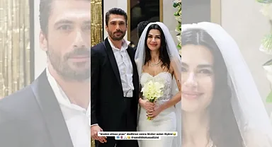 Nesrin Cavadzade ve Pamir Pekin | Dizi Aşkı Gerçek Oldu! Gelinlik ve Damatlıkla Paylaşım Geldi