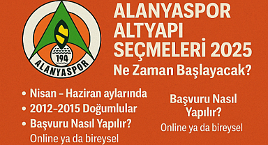 Alanyaspor Altyapı Seçmeleri 2025 Ne Zaman Başlıyor? Kimler Katılabilir, Başvuru Nasıl Yapılır?